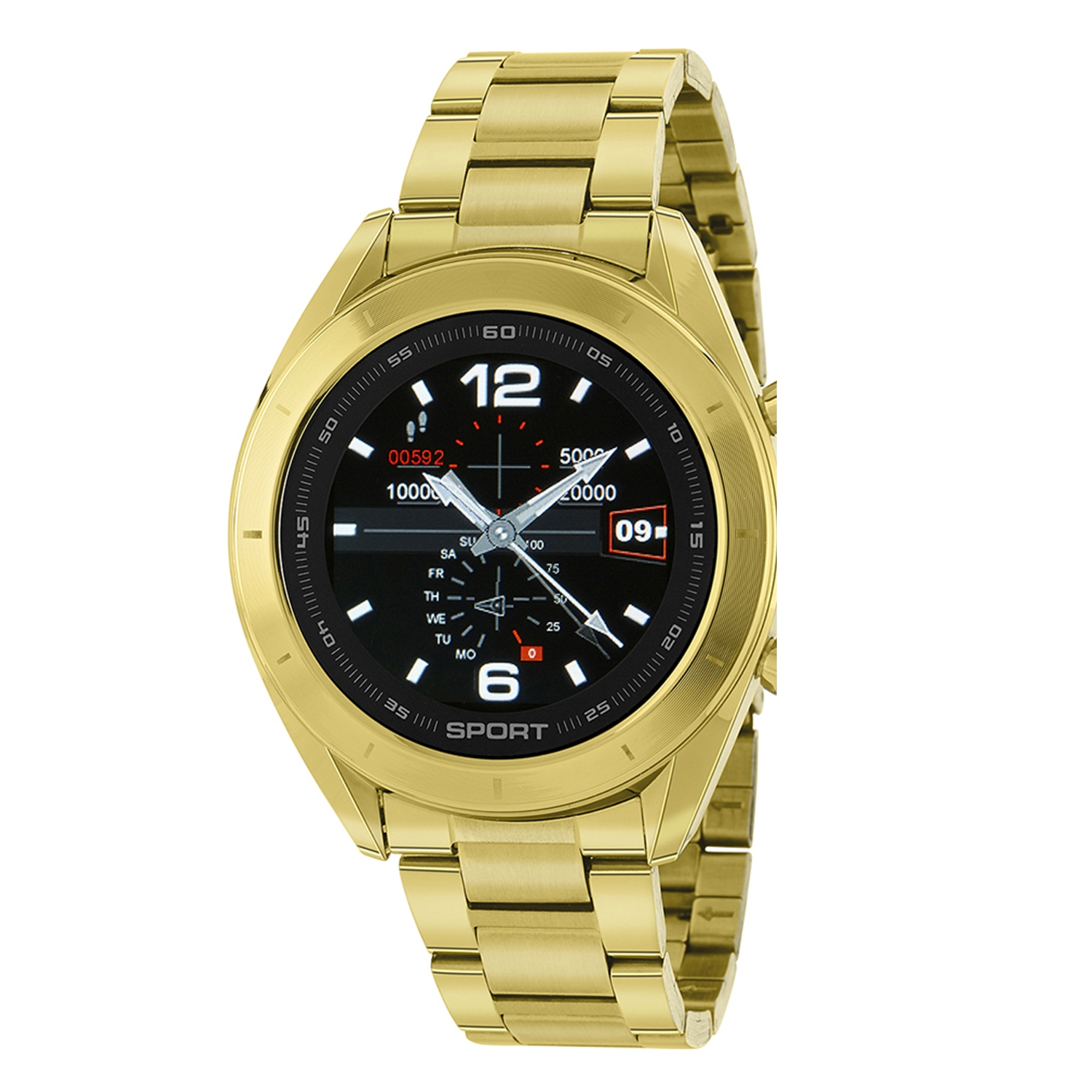 Goudkleurige stalen Marea smartwatch voor heren